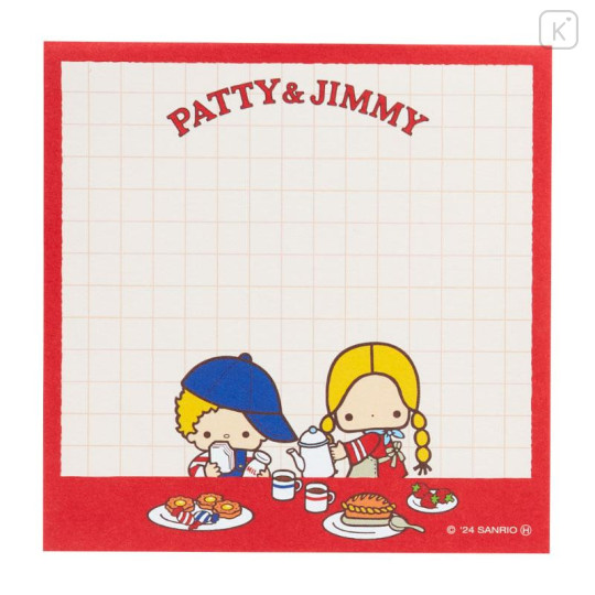 Japan Sanrio Square Memo - Patty & Jimmy / Retro 2024 - 5