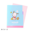 Japan Sanrio 3 Pockets A5 Clear File - Pochacco / Retro - 5