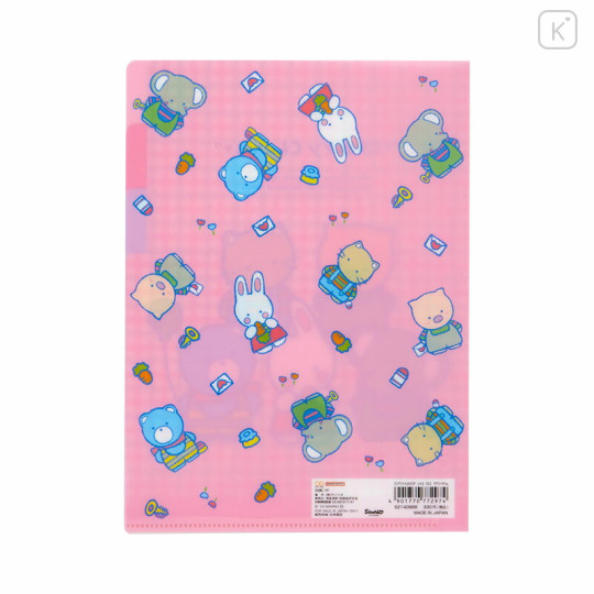 Japan Sanrio 3 Pockets A5 Clear File - Cheery Chums / Retro - 2