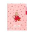 Japan Sanrio 3 Pockets A5 Clear File - Marron Cream / Retro - 1