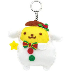 Japan Sanrio Keychain Plush Sewing Kit - Pompompurin / Christmas