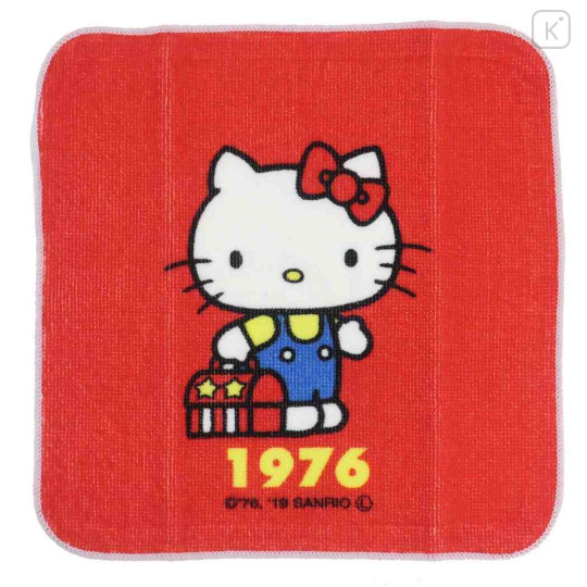 Japan Sanrio Mini Towel Handkerchief - Hello Kitty / Hello Kitty 50th Anniversary 1976 - 1