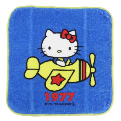 Japan Sanrio Mini Towel Handkerchief - Hello Kitty / Hello Kitty 50th Anniversary 1977