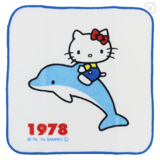 Japan Sanrio Mini Towel Handkerchief - Hello Kitty / Hello Kitty 50th Anniversary 1978 - 1