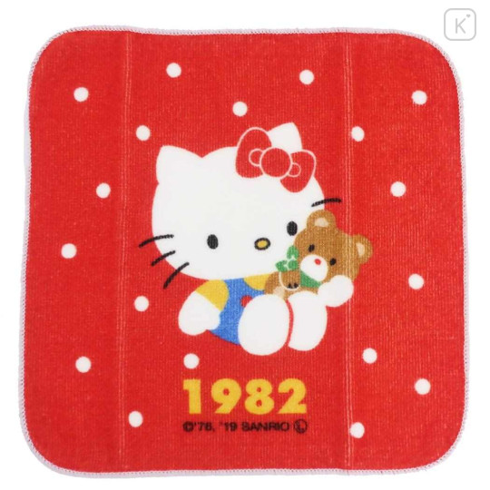 Japan Sanrio Mini Towel Handkerchief - Hello Kitty / Hello Kitty 50th Anniversary 1982 - 1