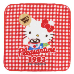 Japan Sanrio Mini Towel Handkerchief - Hello Kitty / Hello Kitty 50th Anniversary 1983