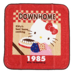 Japan Sanrio Mini Towel Handkerchief - Hello Kitty / Hello Kitty 50th Anniversary 1985