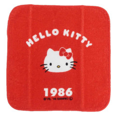 Japan Sanrio Mini Towel Handkerchief - Hello Kitty / Hello Kitty 50th Anniversary 1986