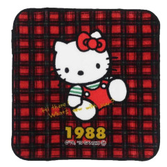 Japan Sanrio Mini Towel Handkerchief - Hello Kitty / Hello Kitty 50th Anniversary 1988