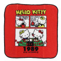 Japan Sanrio Mini Towel Handkerchief - Hello Kitty / Hello Kitty 50th Anniversary 1989 - 1