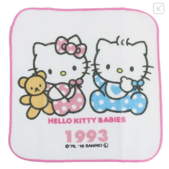 Japan Sanrio Mini Towel Handkerchief - Hello Kitty / Hello Kitty 50th Anniversary 1993 - 1