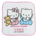 Japan Sanrio Mini Towel Handkerchief - Hello Kitty / Hello Kitty 50th Anniversary 1993 - 1