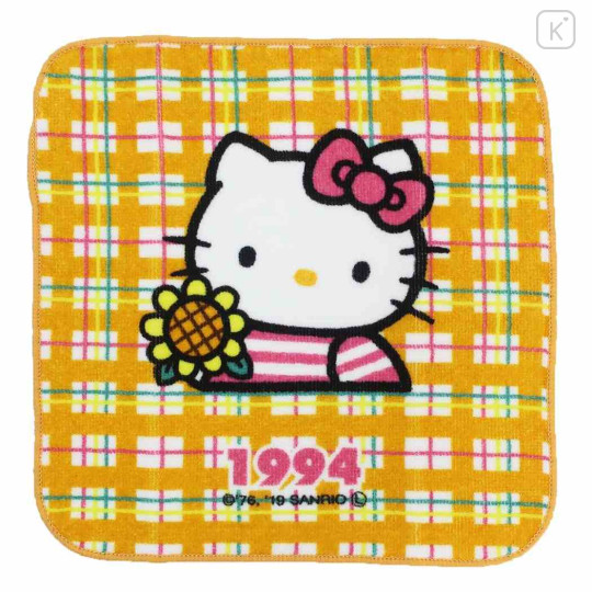 Japan Sanrio Mini Towel Handkerchief - Hello Kitty / Hello Kitty 50th Anniversary 1994 - 1