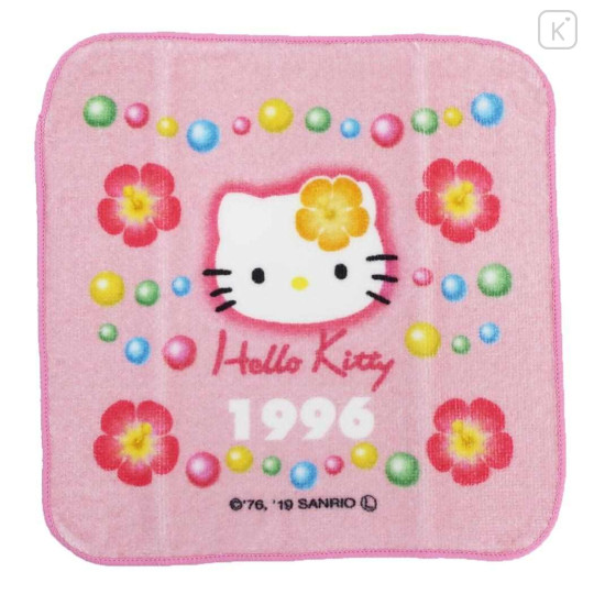 Japan Sanrio Mini Towel Handkerchief - Hello Kitty / Hello Kitty 50th Anniversary 1996 - 1