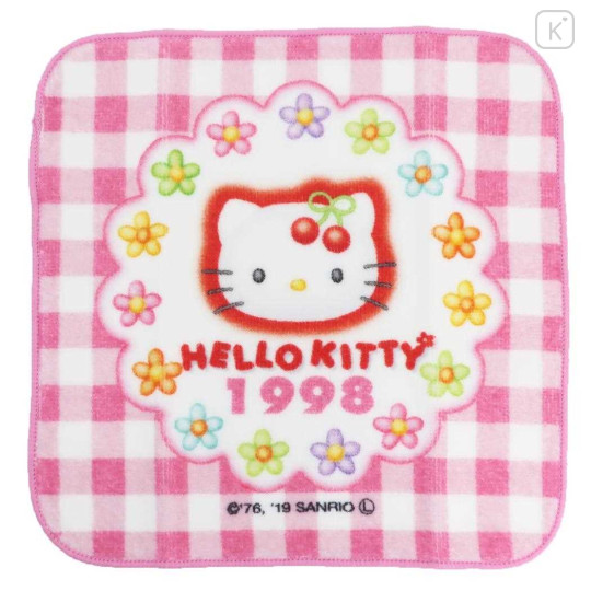 Japan Sanrio Mini Towel Handkerchief - Hello Kitty / Hello Kitty 50th Anniversary 1998 - 1