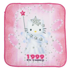 Japan Sanrio Mini Towel Handkerchief - Hello Kitty / Hello Kitty 50th Anniversary 1999