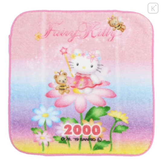 Japan Sanrio Mini Towel Handkerchief - Hello Kitty / Hello Kitty 50th Anniversary 2000 - 1