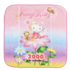 Japan Sanrio Mini Towel Handkerchief - Hello Kitty / Hello Kitty 50th Anniversary 2000