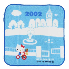 Japan Sanrio Mini Towel Handkerchief - Hello Kitty / Hello Kitty 50th Anniversary 2002