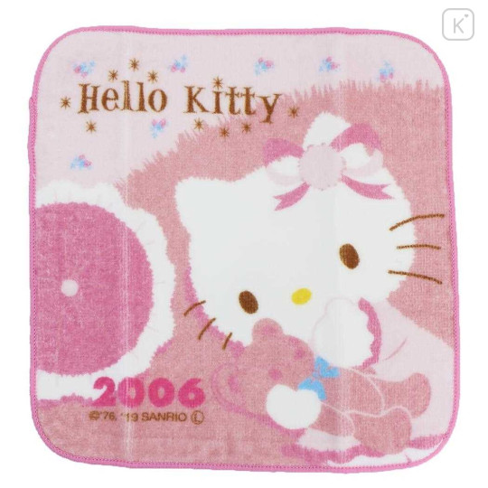 Japan Sanrio Mini Towel Handkerchief - Hello Kitty / Hello Kitty 50th Anniversary 2006 - 1