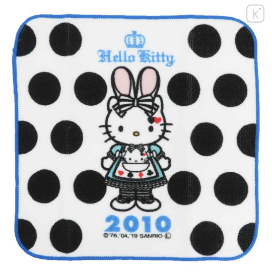 Japan Sanrio Mini Towel Handkerchief - Hello Kitty / Hello Kitty 50th Anniversary 2010 - 1