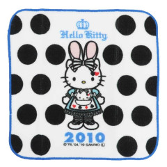 Japan Sanrio Mini Towel Handkerchief - Hello Kitty / Hello Kitty 50th Anniversary 2010