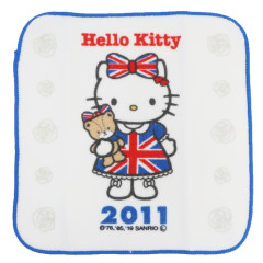 Japan Sanrio Mini Towel Handkerchief - Hello Kitty / Hello Kitty 50th Anniversary 2011