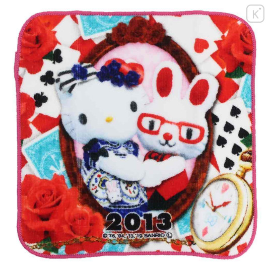 Japan Sanrio Mini Towel Handkerchief - Hello Kitty / Hello Kitty 50th Anniversary 2013 - 1