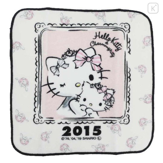 Japan Sanrio Mini Towel Handkerchief - Hello Kitty / Hello Kitty 50th Anniversary 2015 - 1