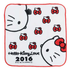 Japan Sanrio Mini Towel Handkerchief - Hello Kitty / Hello Kitty 50th Anniversary 2016