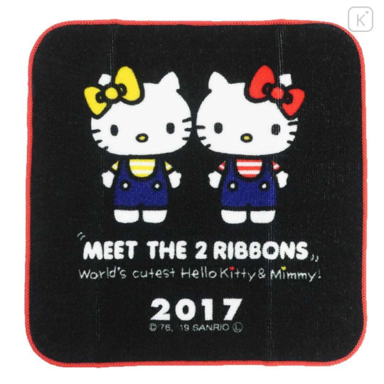 Japan Sanrio Mini Towel Handkerchief - Hello Kitty / Hello Kitty 50th Anniversary 2017 - 1