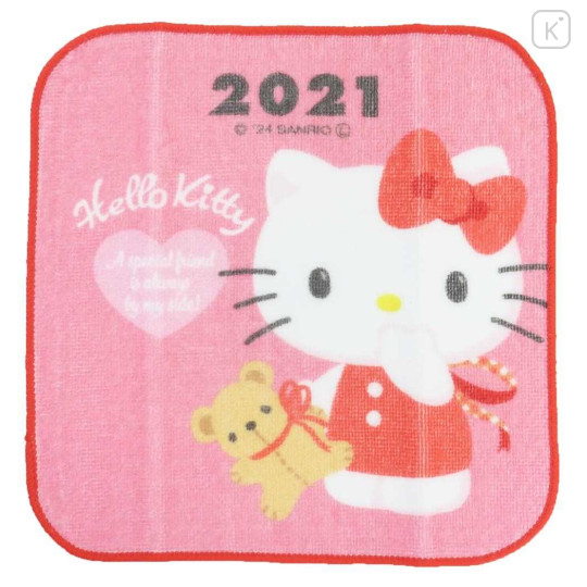 Japan Sanrio Mini Towel Handkerchief - Hello Kitty / Hello Kitty 50th Anniversary 2021 - 1