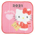 Japan Sanrio Mini Towel Handkerchief - Hello Kitty / Hello Kitty 50th Anniversary 2021 - 1