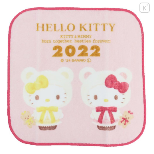 Japan Sanrio Mini Towel Handkerchief - Hello Kitty / Hello Kitty 50th Anniversary 2022 - 1