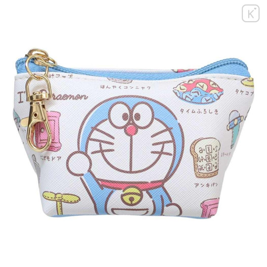 Japan Doraemon Triangular Mini Pouch - Smile - 1