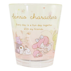 Japan Sanrio Clear Tumbler - Characters / Daze Chill Time Yellow