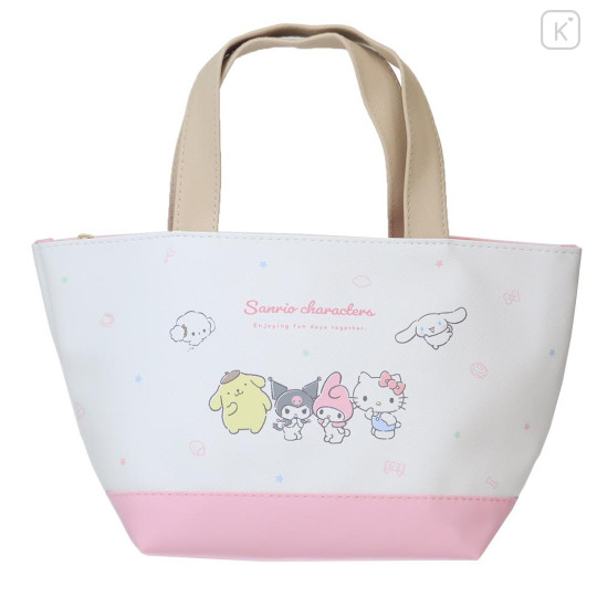 Japan Sanrio Insulated Cooler Lunch Bag - Characters / Enjoy Fun Days Together - 1