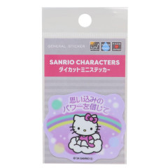 Japan Sanrio Vinyl Sticker - Hello Kitty / Power Of Belief