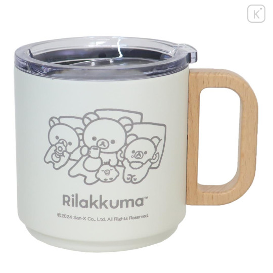 Japan San-X Stainless Steel Mug with Lid - Rilakkuma / New Basic Rilakkuma - 1