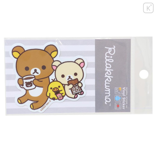 Japan San-X Vinyl Sticker - Rilakkuma & Friends / Chocolate - 1