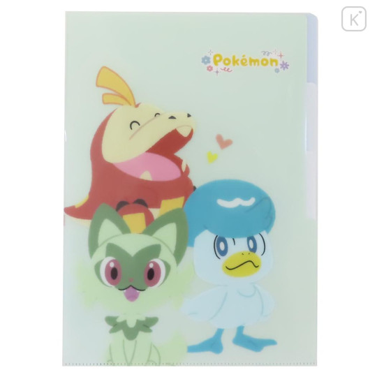 Japan Pokemon 3 Pockets A4 Index File - Fuecoco & Quaxly & Sprigatito - 1