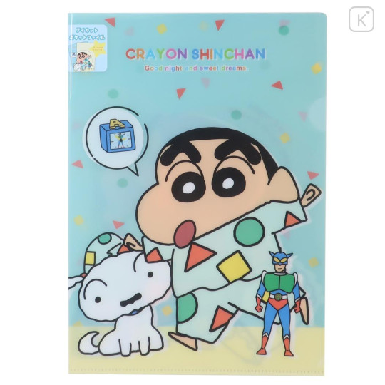 Japan Crayon Shin-chan A4 Clear File Folder - Shinnosuke Nohara / Pajamas - 1