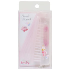 Japan Kirby Folding Compact Comb & Brush - Kirby / Starry Dream Pink