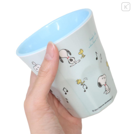 Japan Peanuts Melamine Tumbler - Snoppy / Music Light Blue - 2