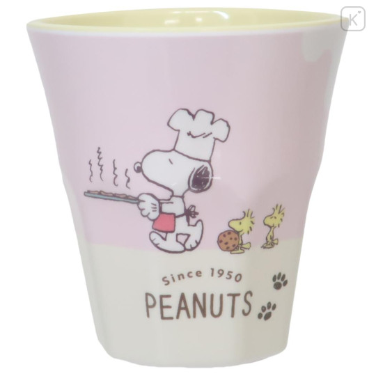 Japan Peanuts Melamine Tumbler - Snoppy / Chef Light Pink - 1