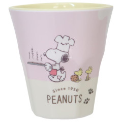 Japan Peanuts Melamine Tumbler - Snoppy / Chef Light Pink