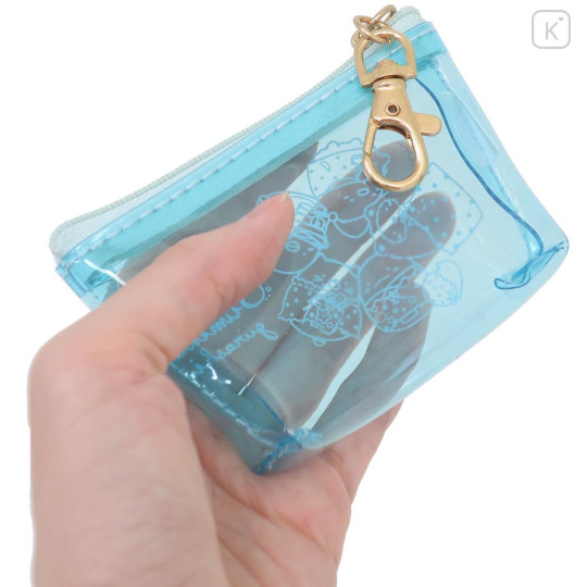 Japan San-X Clear Triangular Mini Pouch - Sumikko Gurashi / Overnight Party Blue - 2