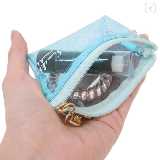 Japan San-X Clear Triangular Mini Pouch - Sumikko Gurashi / Overnight Party Blue - 3