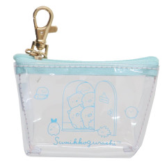 Japan San-X Clear Triangular Mini Pouch - Sumikko Gurashi / Welcome Home