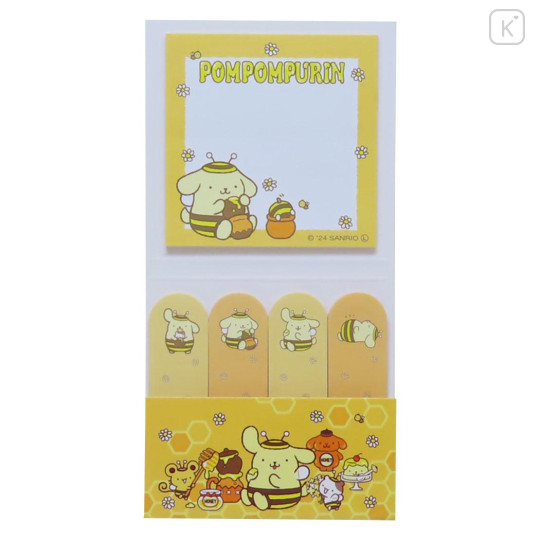 Japan Sanrio Index Sticky Notes - Pompompurin / Honey Bee - 1